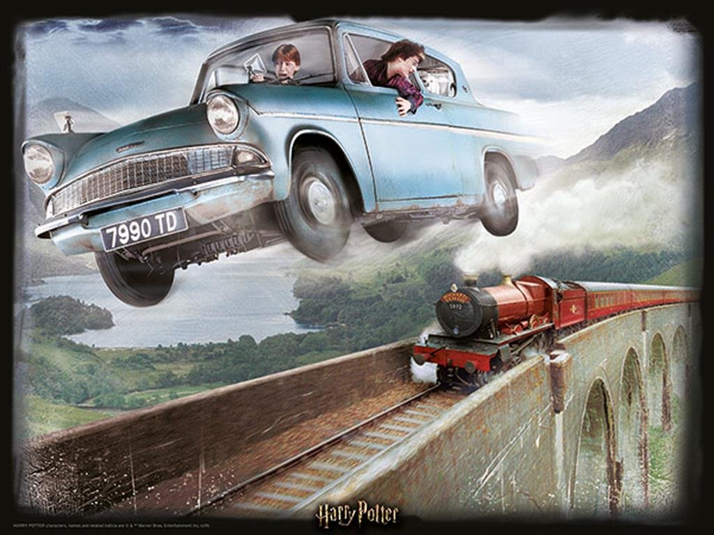 Puzzle 3D - Harry Potter - voiture volante - Des dès en bois