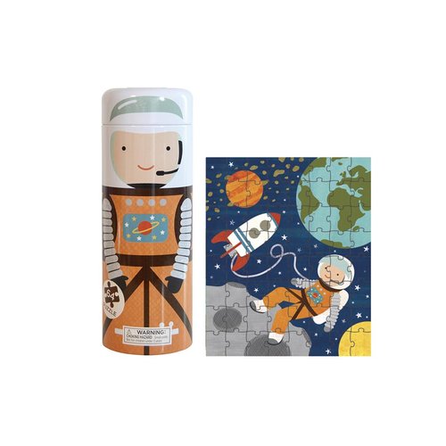 Puzzle Astronautes tirelire 64 pièces - Petit collage1